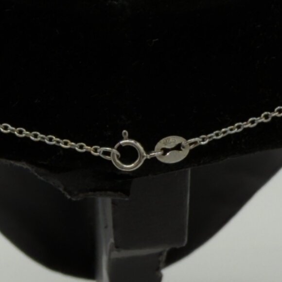 Women Sterling Silver Bezel Set Round Cut Cubic Zirconia Necklace 18" - Picture 5 of 12